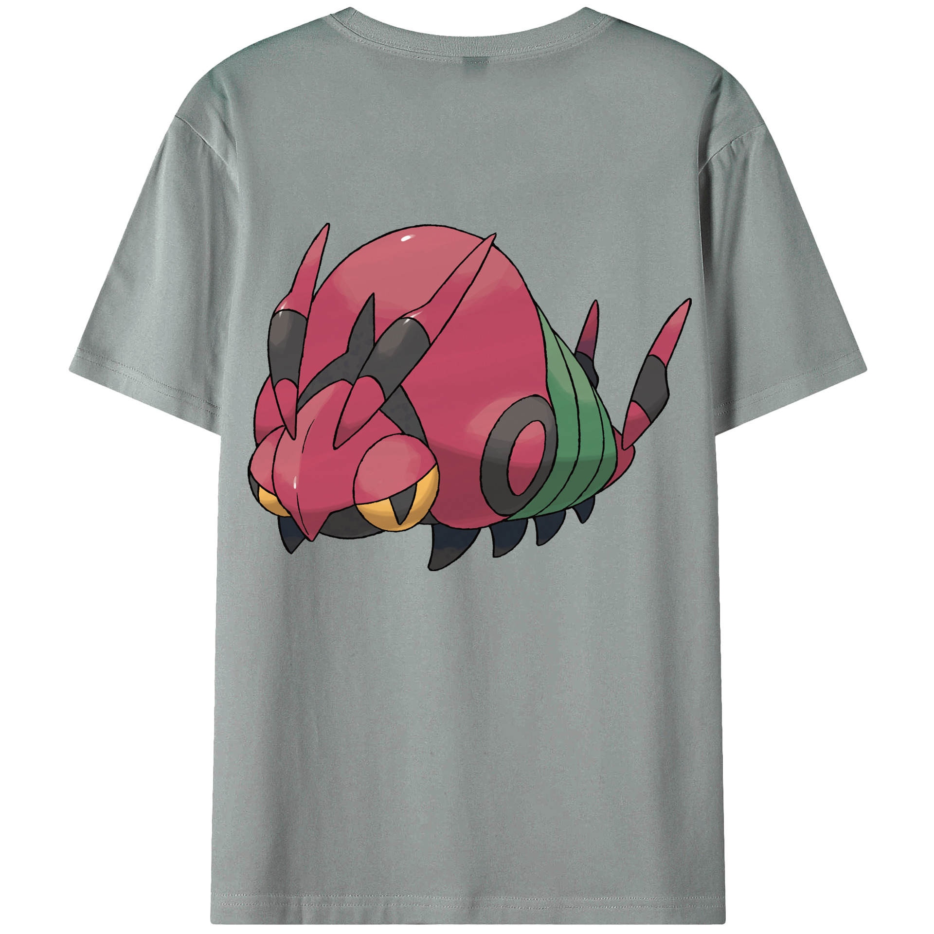 （画像用） ポケットモンスター Pokémon 綿100％ メンズ半袖Tシャツ（バックプリント） 通気性